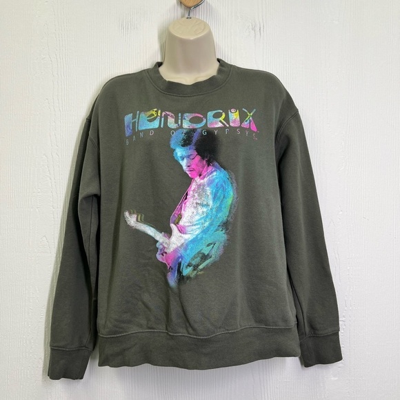 Jimi Hendrix - Band Of Gypsy 1970 Tour Colorful Graphic Sweatshirt Size Medium - Picture 3 of 9